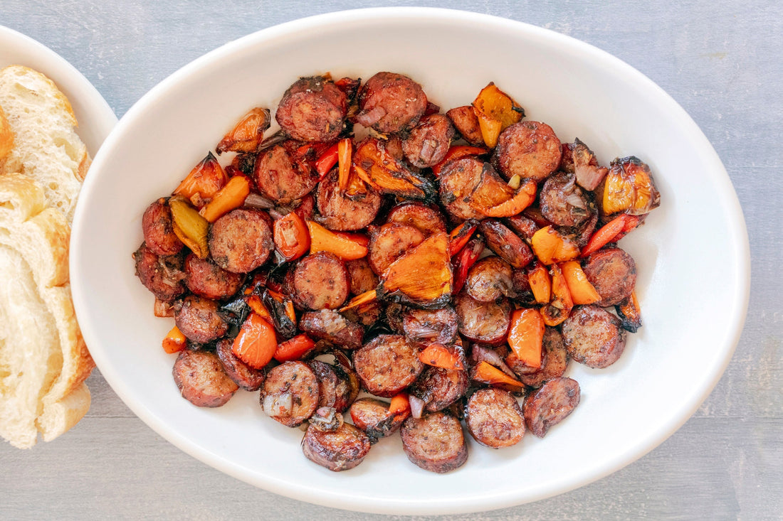 Recipe: Air Fryer Sausage & Peppers with Balsamic Glaze
