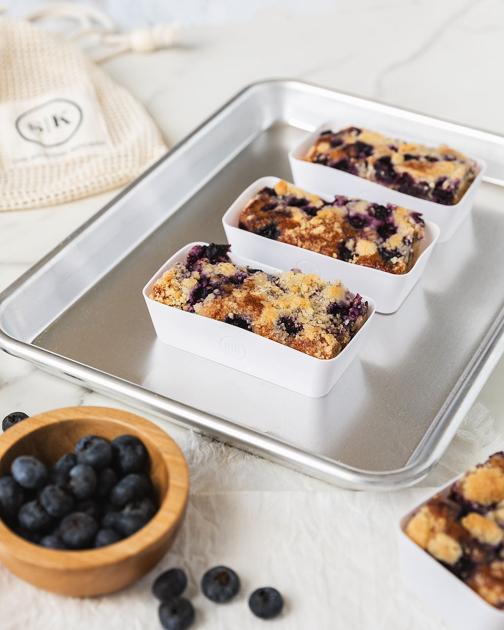 Silicone Baking Cups | Designer White | Mini Loaf