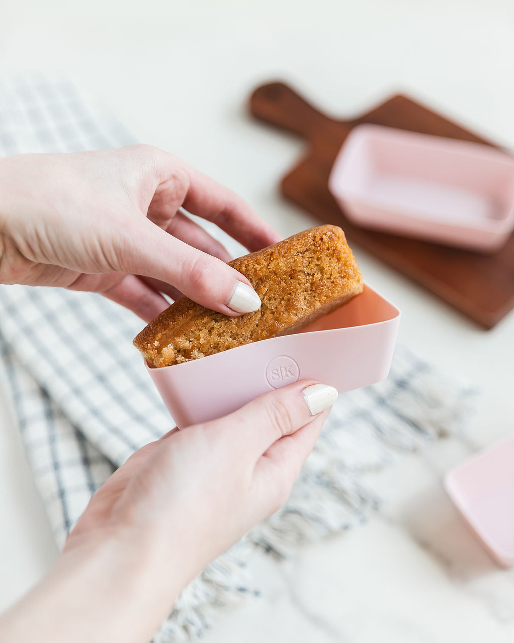 Silicone Baking Cups | Dusty Rose & Blue | Mini Loaf