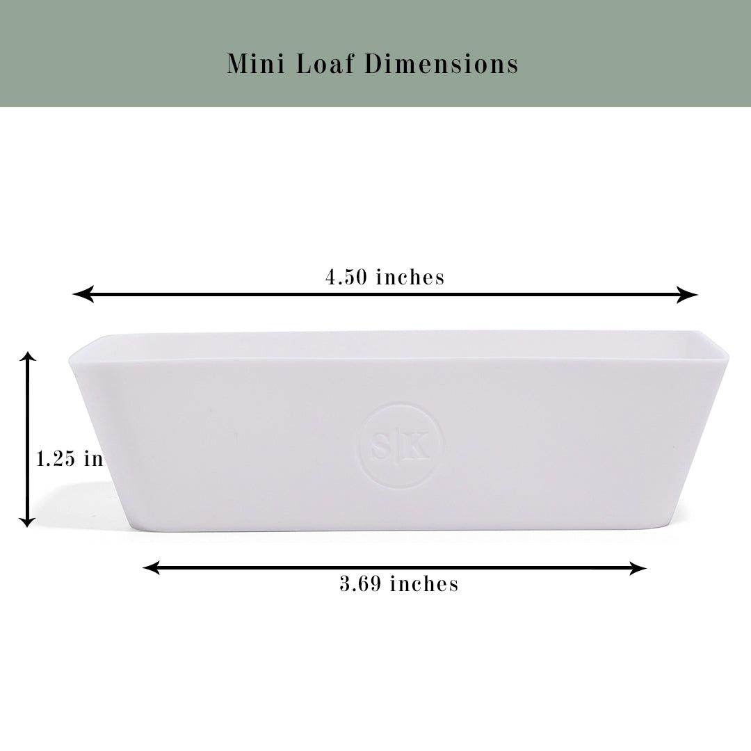 Silicone Baking Cups | Designer White | Mini Loaf