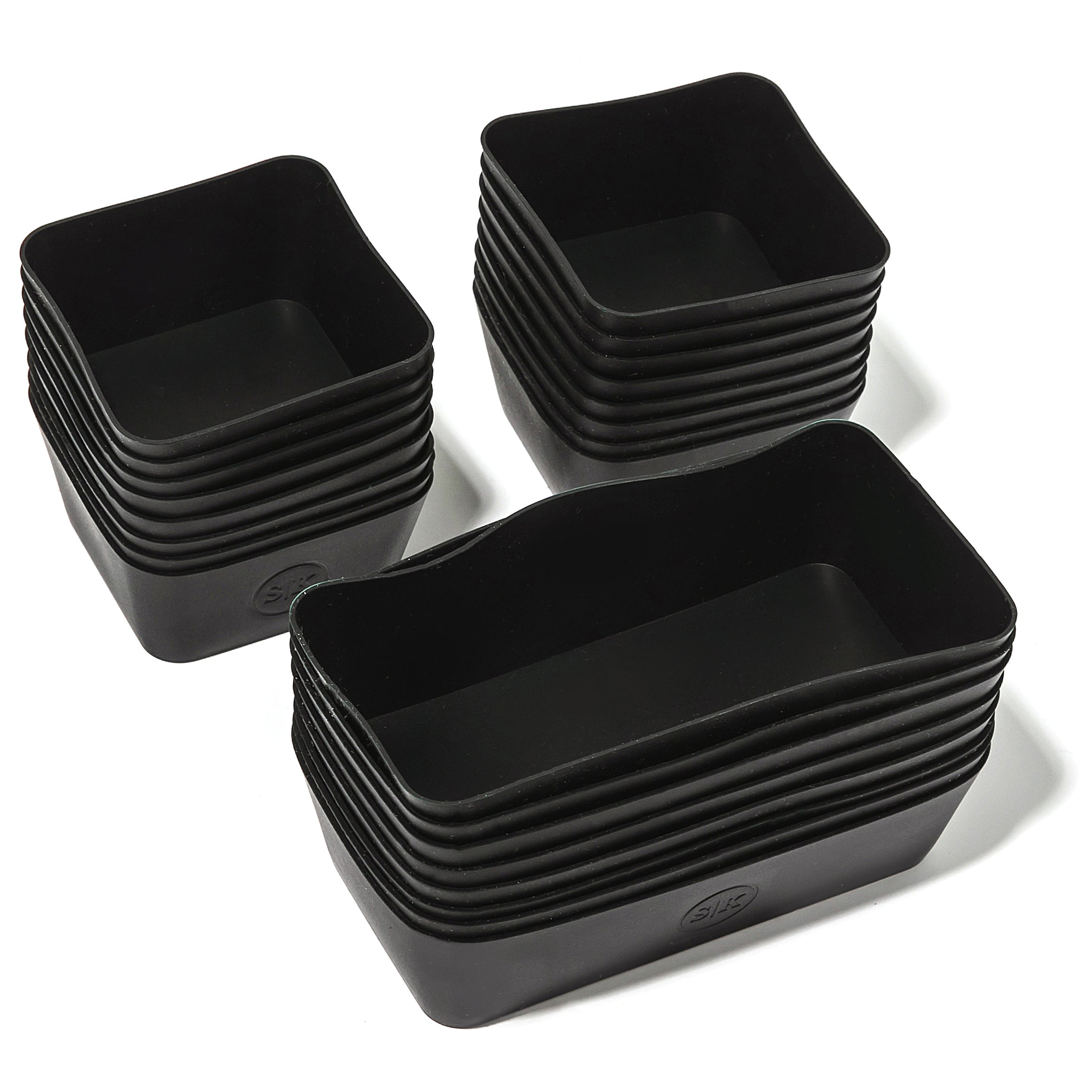 Silicone Baking Cups, Matte Black