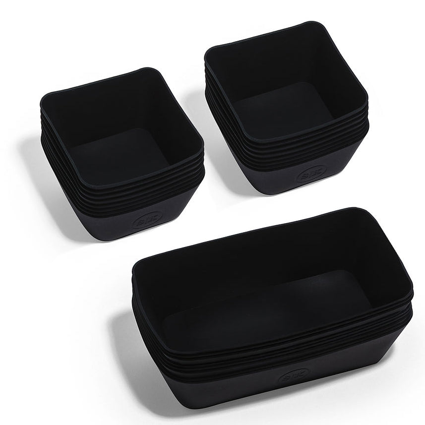 Silicone Baking Cups | Matte Black | Bento