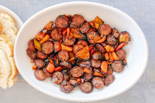 Recipe: Air Fryer Sausage & Peppers with Balsamic Glaze