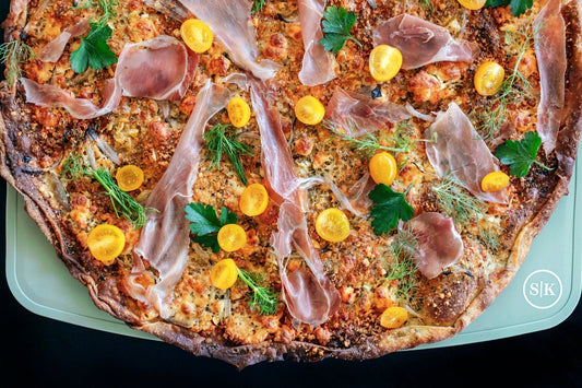 Recipe: Cracker-Crust Pizza with Prosciutto, Shallots & Blue Cheese