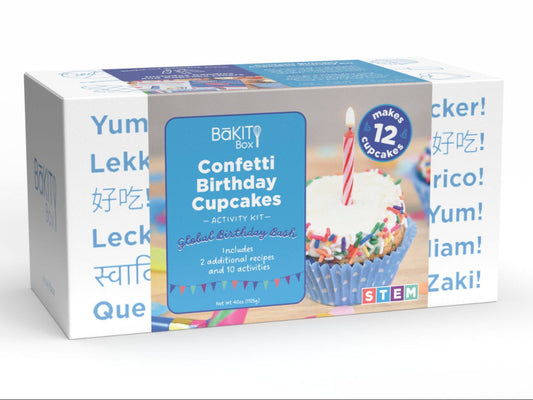 Confetti Birthday Cupcakes Activity Kit + Candles and Liners