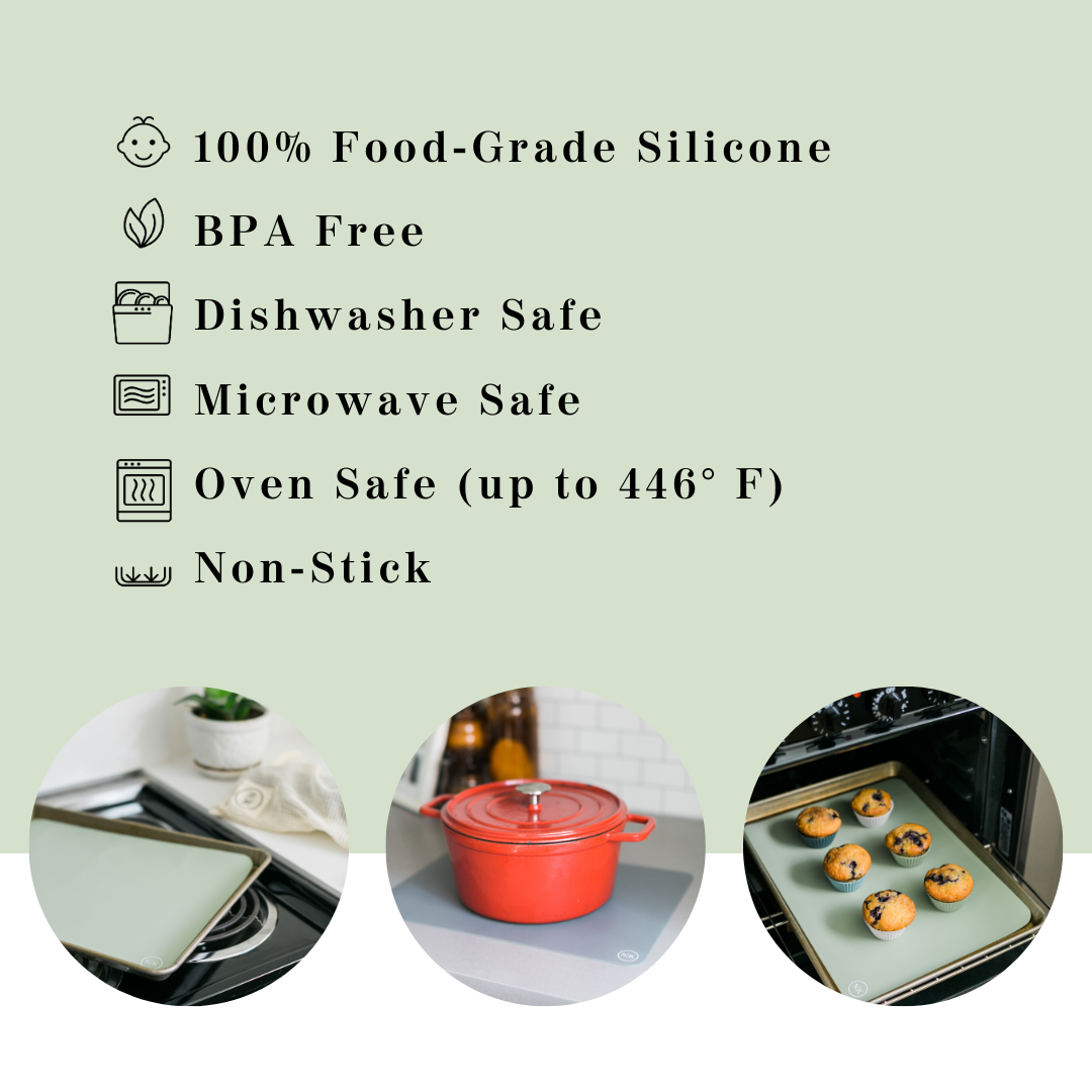 The Silicone Kitchen Reusable Silicone Baking Cups - Matte Black, Non-Toxic, BPA Free, Dishwasher Safe (12 Pack, Regular)