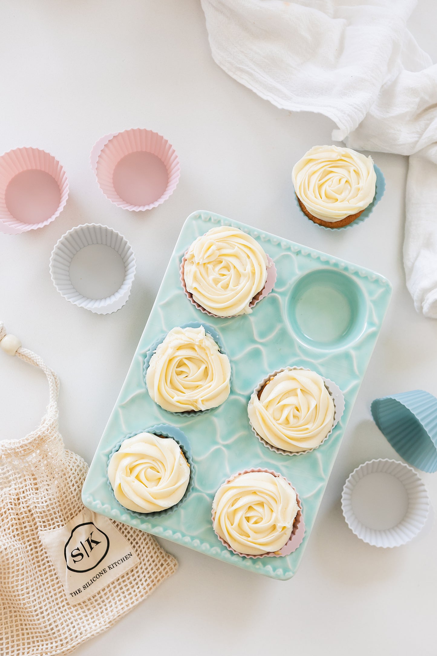 Silicone Baking Cups | Dusty Rose & Blue | Regular