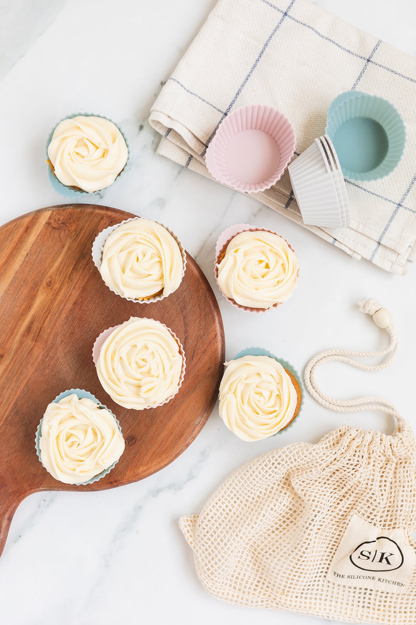 Silicone Baking Cups | Dusty Rose & Blue | Regular