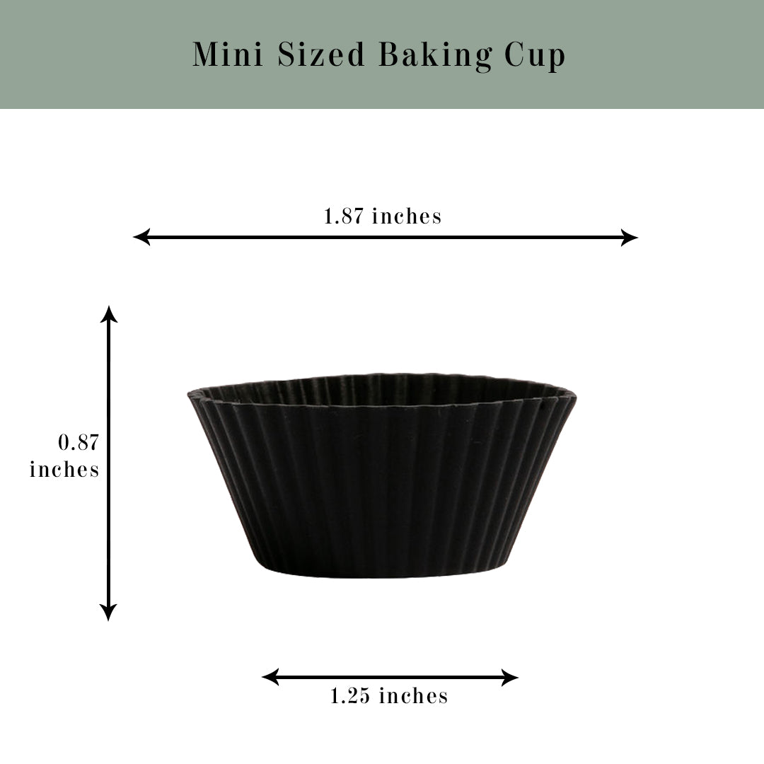 Silicone Baking Cups | Matte Black | Mini