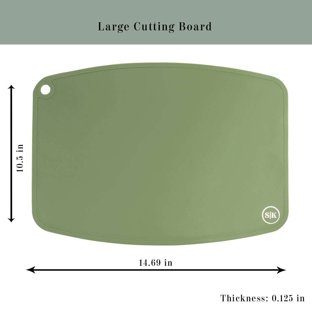 3-Piece Premium Silicone Cutting Board Set