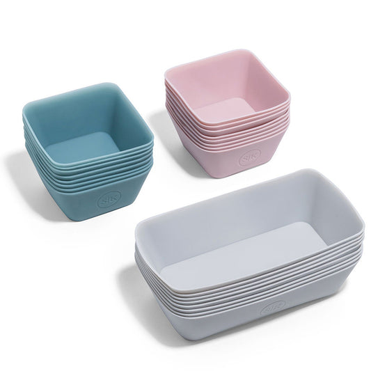 Silicone Baking Cups | Dusty Rose & Blue | Bento