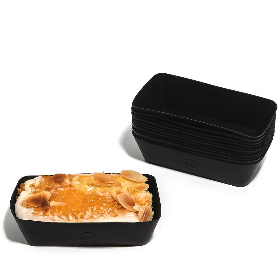 Baking Cups Matte Black Mini Loaf