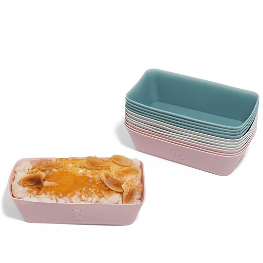 Silicone Baking Cups | Dusty Rose & Blue | Mini Loaf