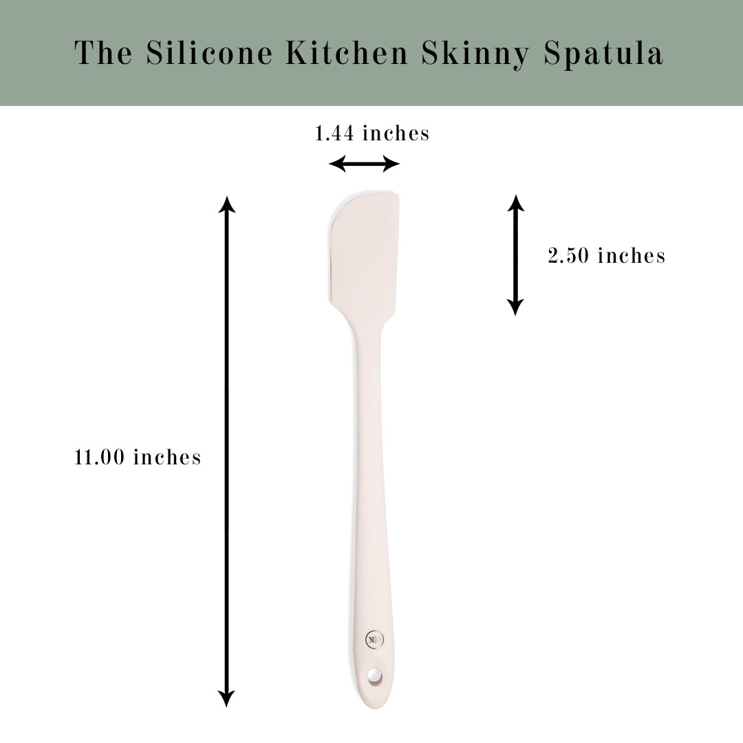 The Silicone Kitchen 3-Piece Silicone Spatula Set (Spatula, Skinny Spatula, Spoonula in Designer Off-White)