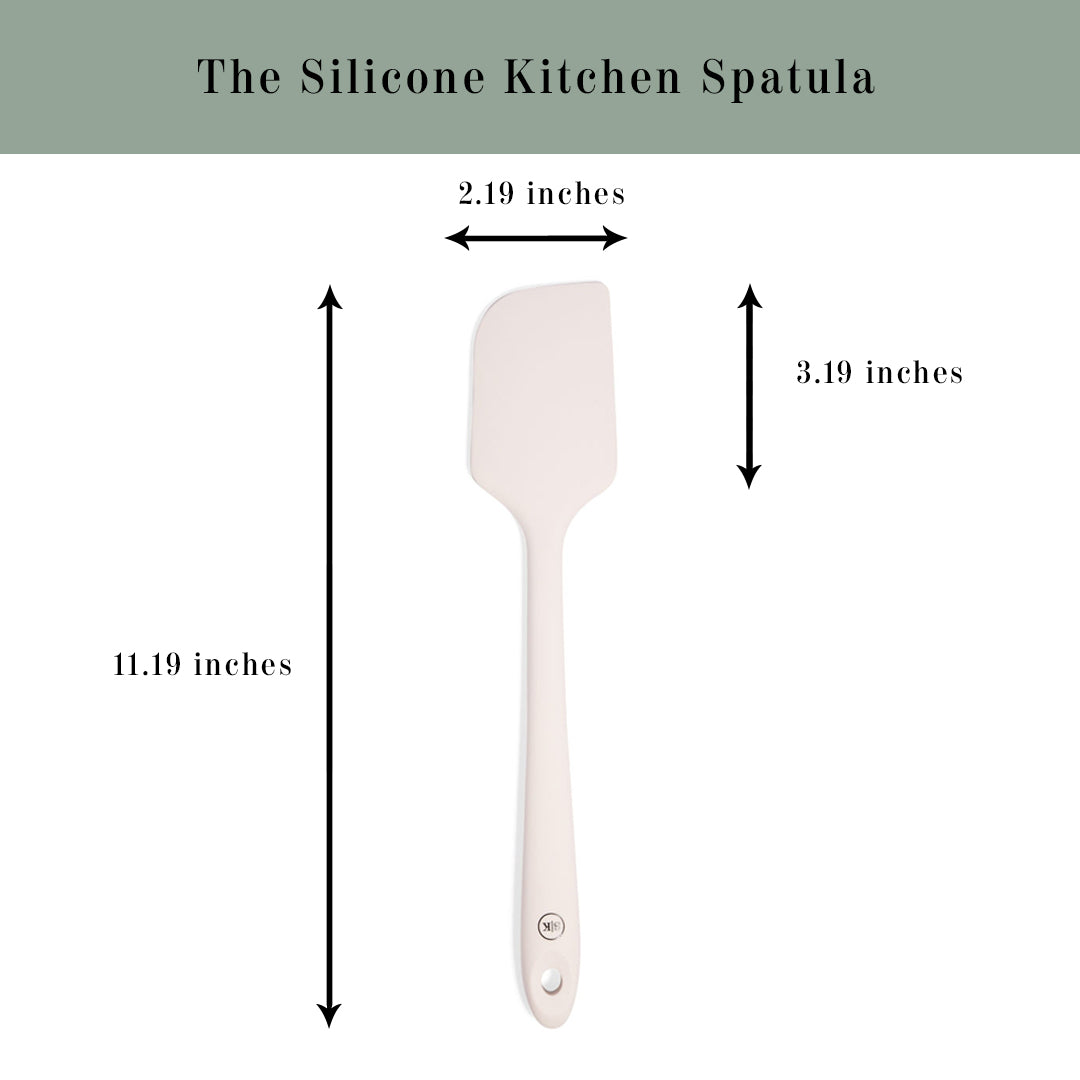 The Silicone Kitchen 3-Piece Silicone Spatula Set (Spatula, Skinny Spatula, Spoonula in Designer Off-White)